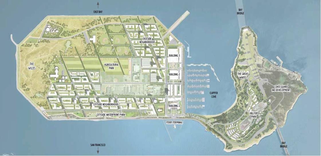 Mapa ostrova pokladů San Francisco