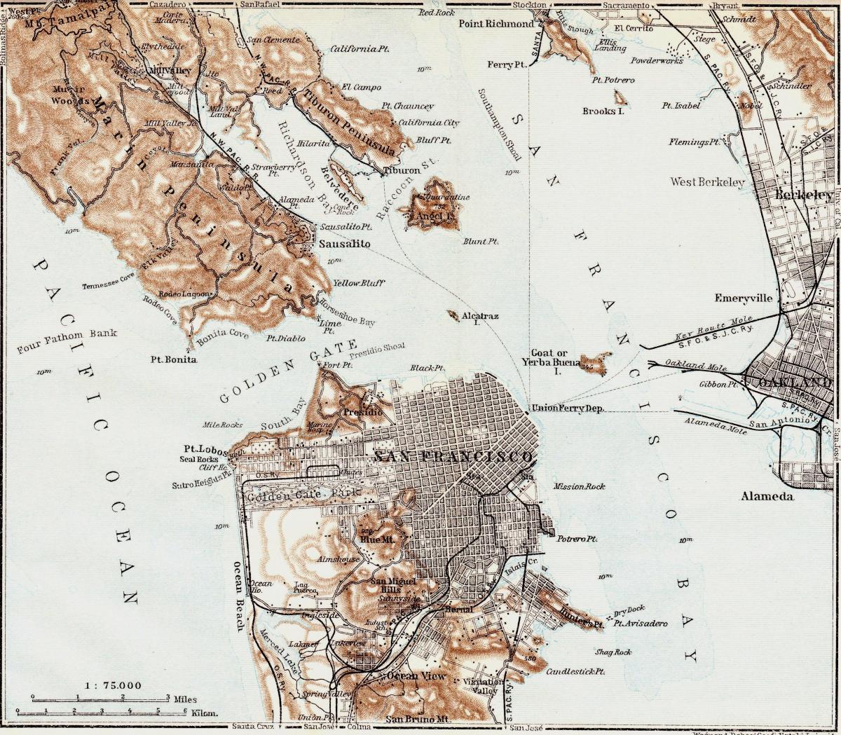 Mapa vintage San Francisco 