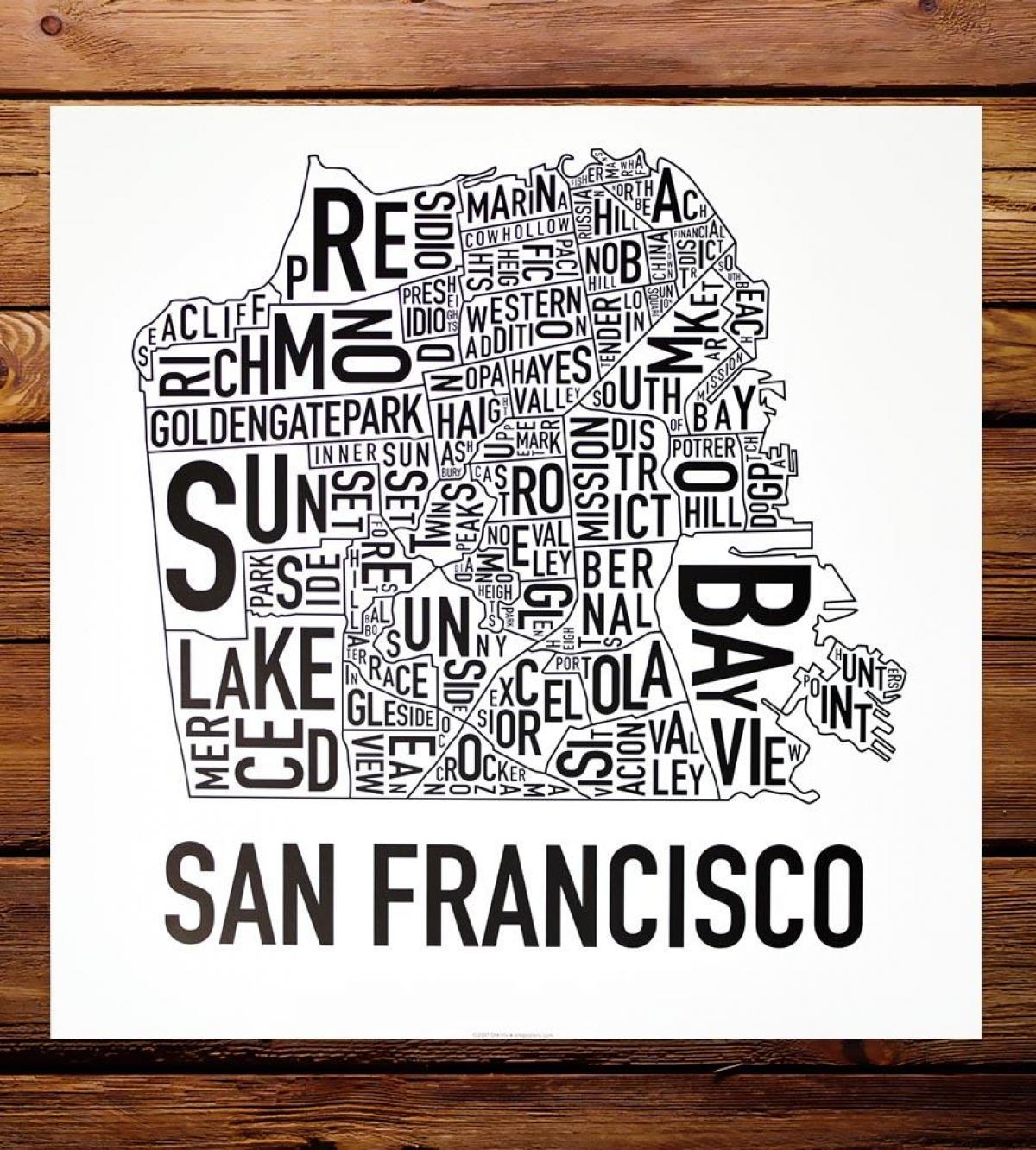 Mapa čtvrť San Francisco art