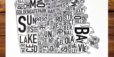 Mapa čtvrť San Francisco art