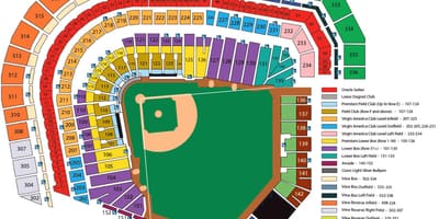 SF giants stadium sezení mapě