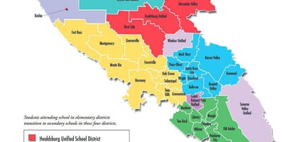 San Francisco school district mapě