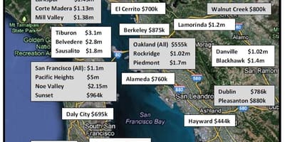 Mapa bay area ceny bydlení