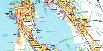 Mapa bay area dálnici 