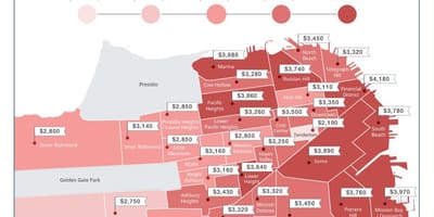 Bay area ceny pronájmu mapě