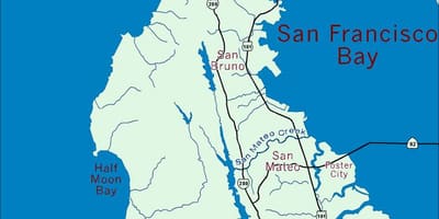 Mapa zálivu poloostrova
