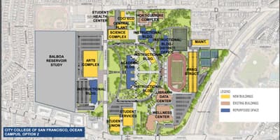City college of San Francisco campus mapa