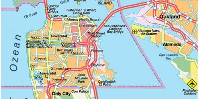 Mapa east bay města