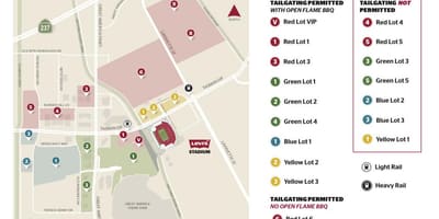 Levi je stadion vchod mapě