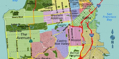 Mission district mapě