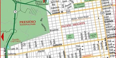 Mapa pacific heights v San Francisco
