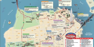 Mapa San Fran hop on hop off 