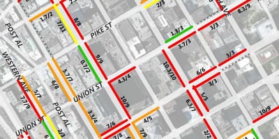 Mapa San Francisco 2 hodiny parkování