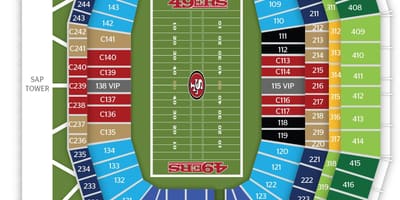 Mapa San Francisco 49ers stadionu