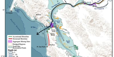 Mapa San Francisco bay hloubka