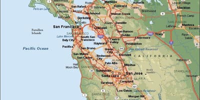 SF bay mapě