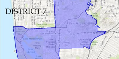 Mapa San Francisco district 7 