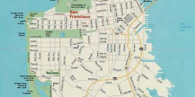 Mapa San Francisco hlavní atrakce
