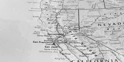 Černé a bílé mapa San Francisco