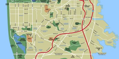 San Francisco park mapě