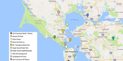 San Francisco upozorňuje mapě