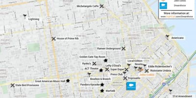 Mapa San Francisco restaurace