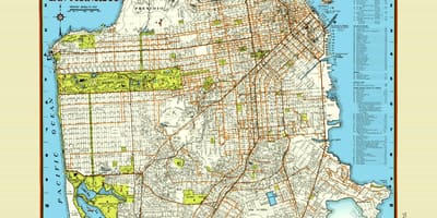 Mapa San Francisco street plakát