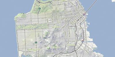 Mapa San Francisco terénu