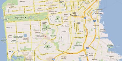 San Francisco památky mapě