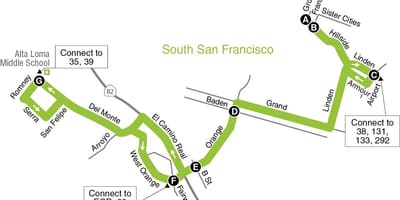 Mapa San Francisco základních škol