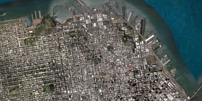 Mapa San Francisco satelitní
