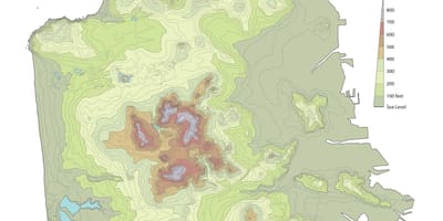 San Francisco topografické mapy