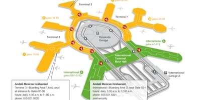 SFO terminálu 2 brány mapě