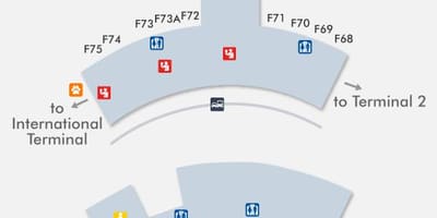 SFO mapa letiště terminál 3