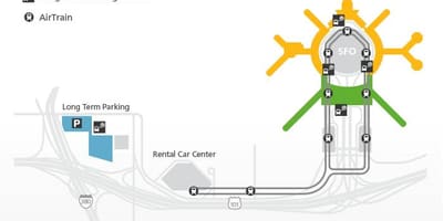 Mapa SFO vlak
