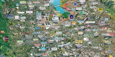 Silicon valley high-tech mapě