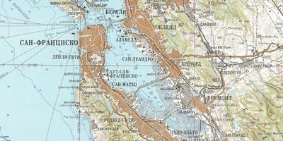 Mapa sovětského San Francisco