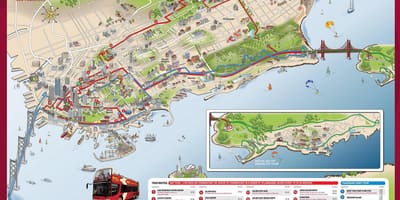 Velký autobus mapa San Francisco